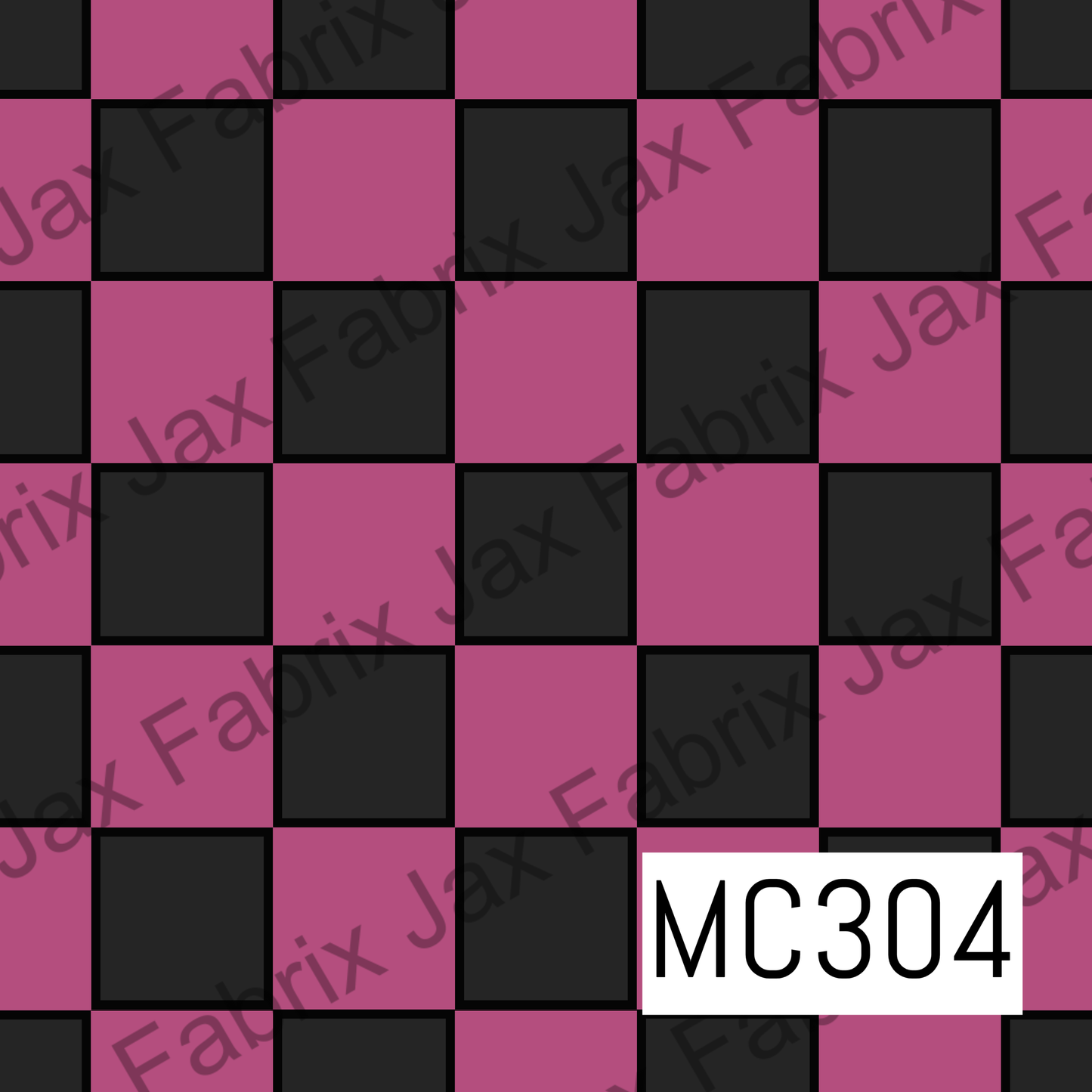 Spooky Garden Checks Dark Pink MC304