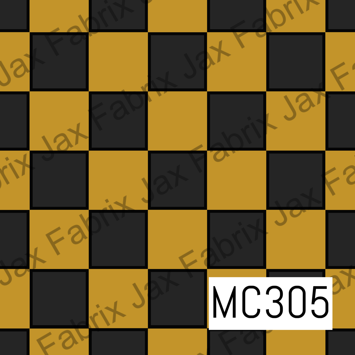 Spooky Garden Checks Dark Yellow MC305
