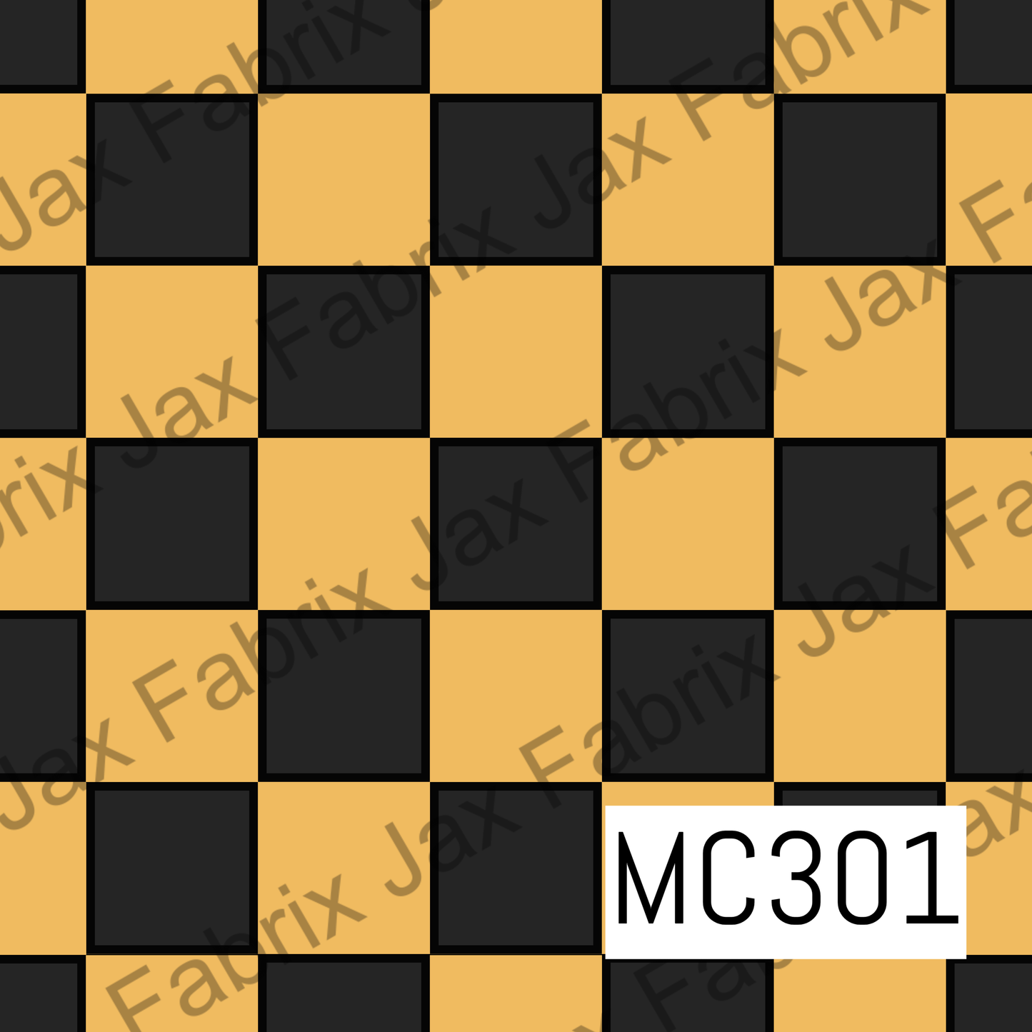 Spooky Garden Checks Yellow MC301