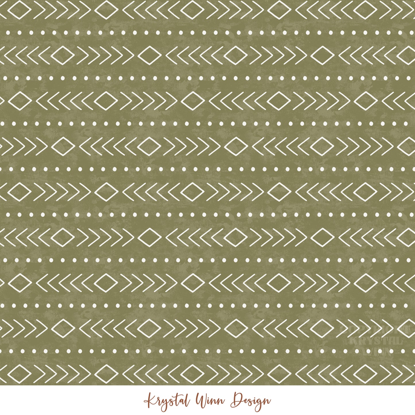 Merry Christmas Y'all Boho Green KW555