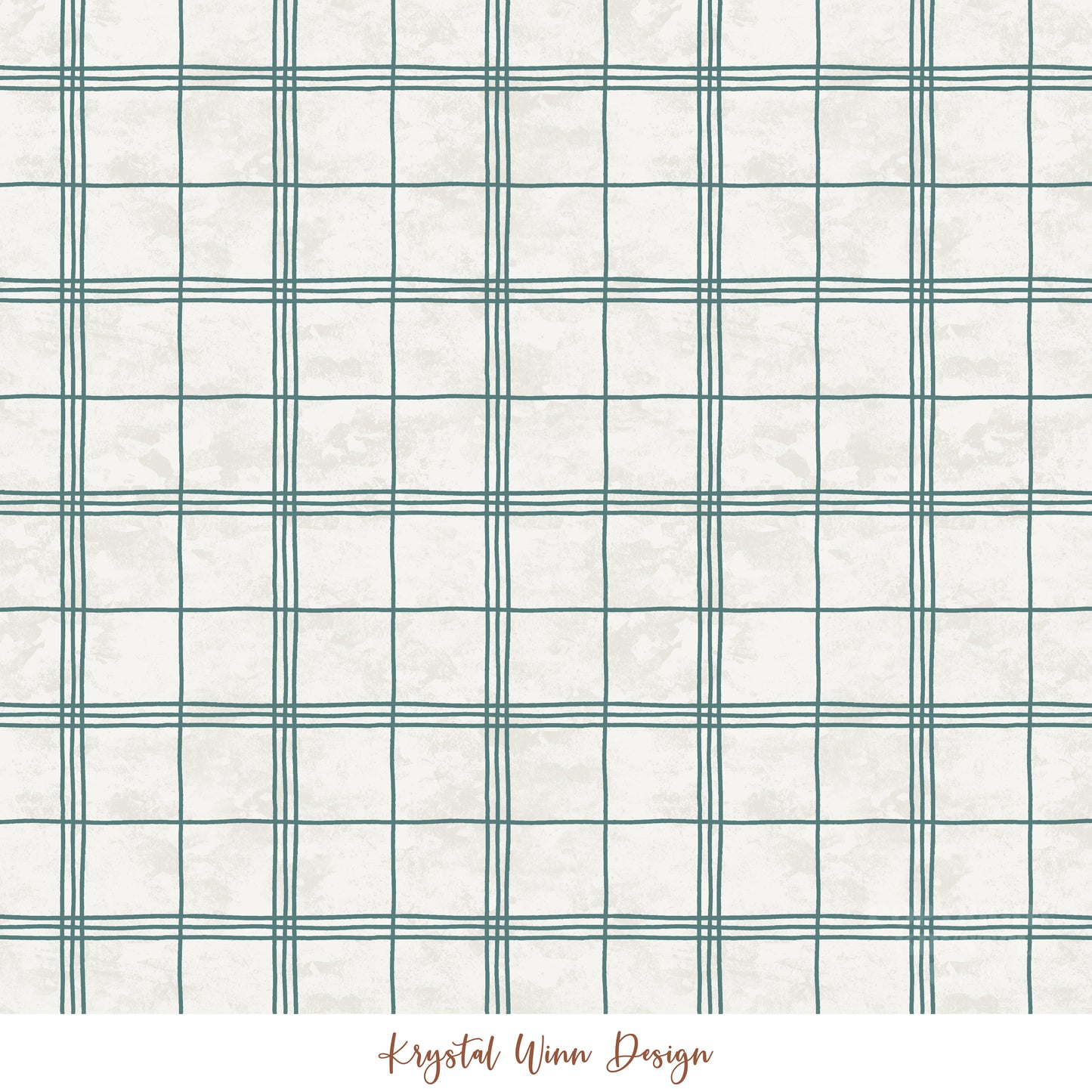 Merry Christmas Y'all Plaid Blue KW578