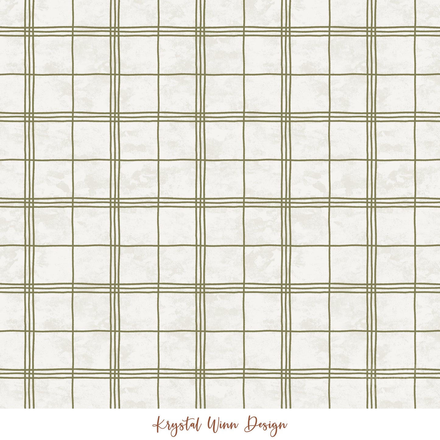 Merry Christmas Y'all Plaid Green KW580