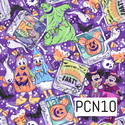 Halloween Mouse Party Purple Check PCN10