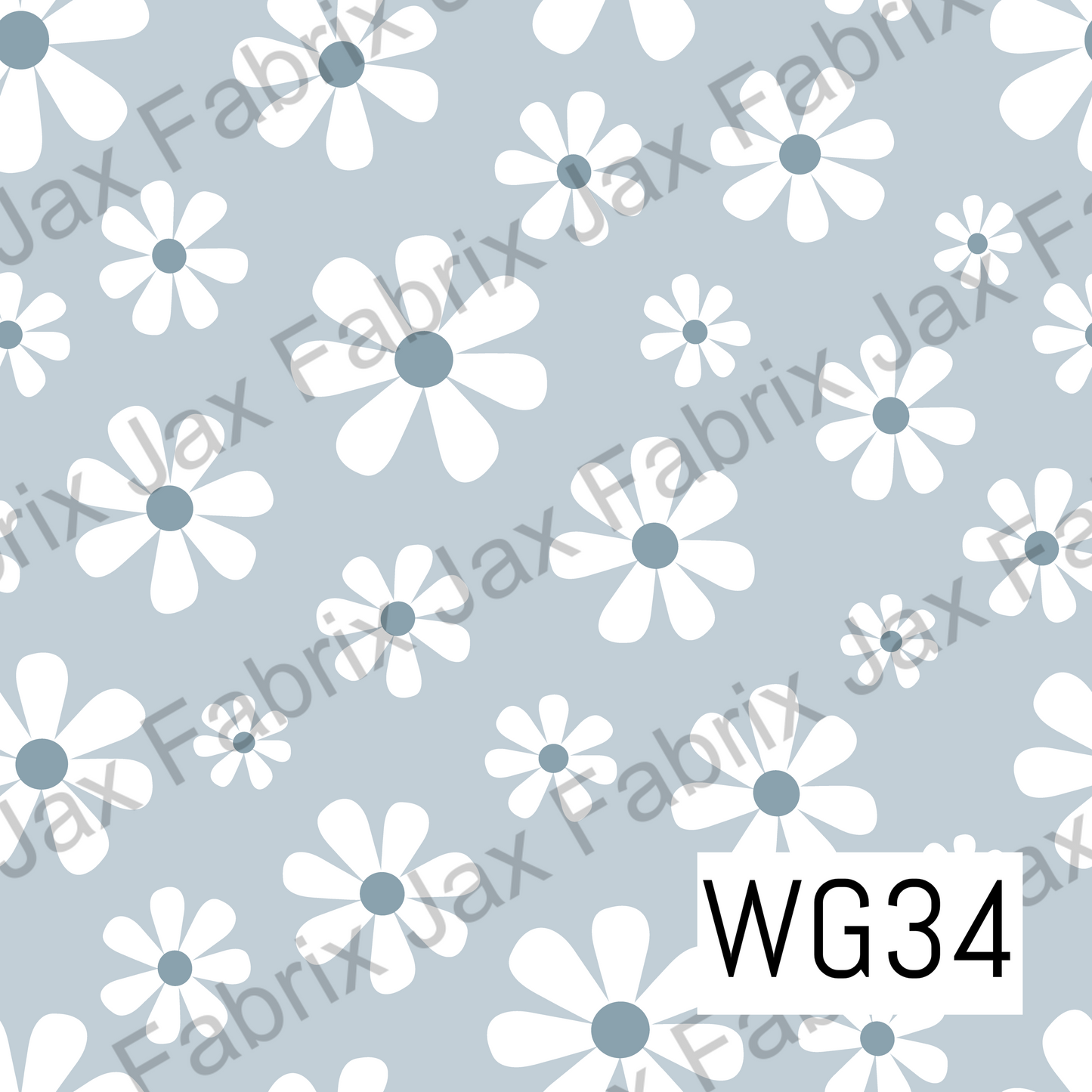 Muted Blue Daisy WG34