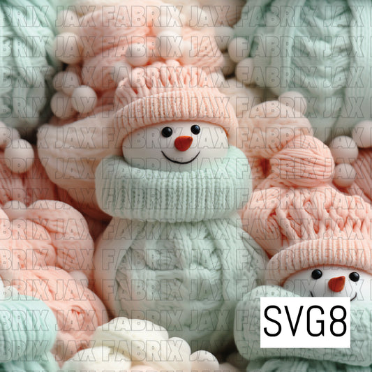 Muted Snowmen SVG8