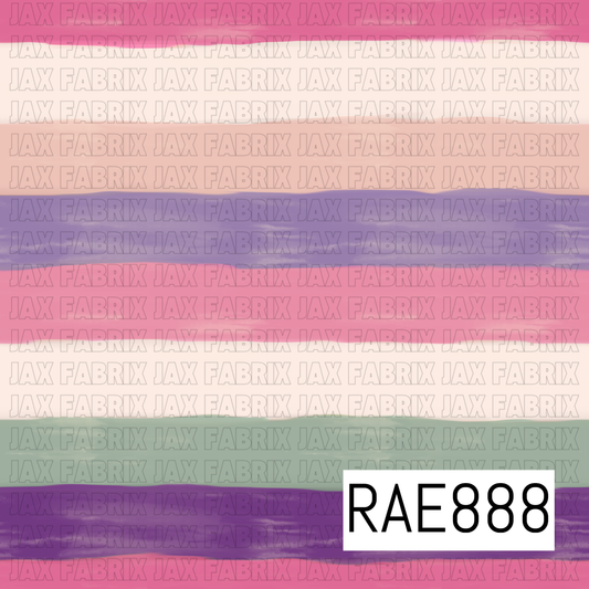 Oily Pink Purple Floral Stripes RAE888