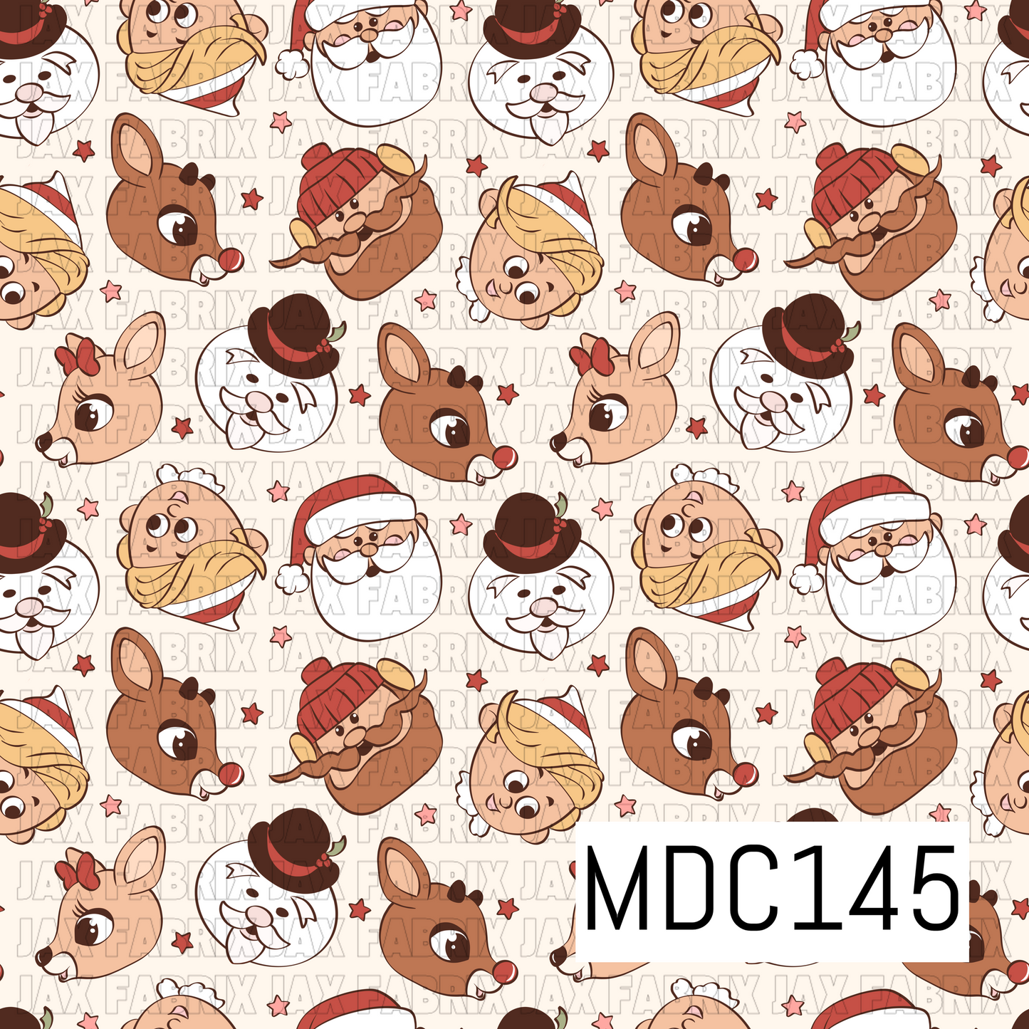Christmas Heads Red and Pink MDC145