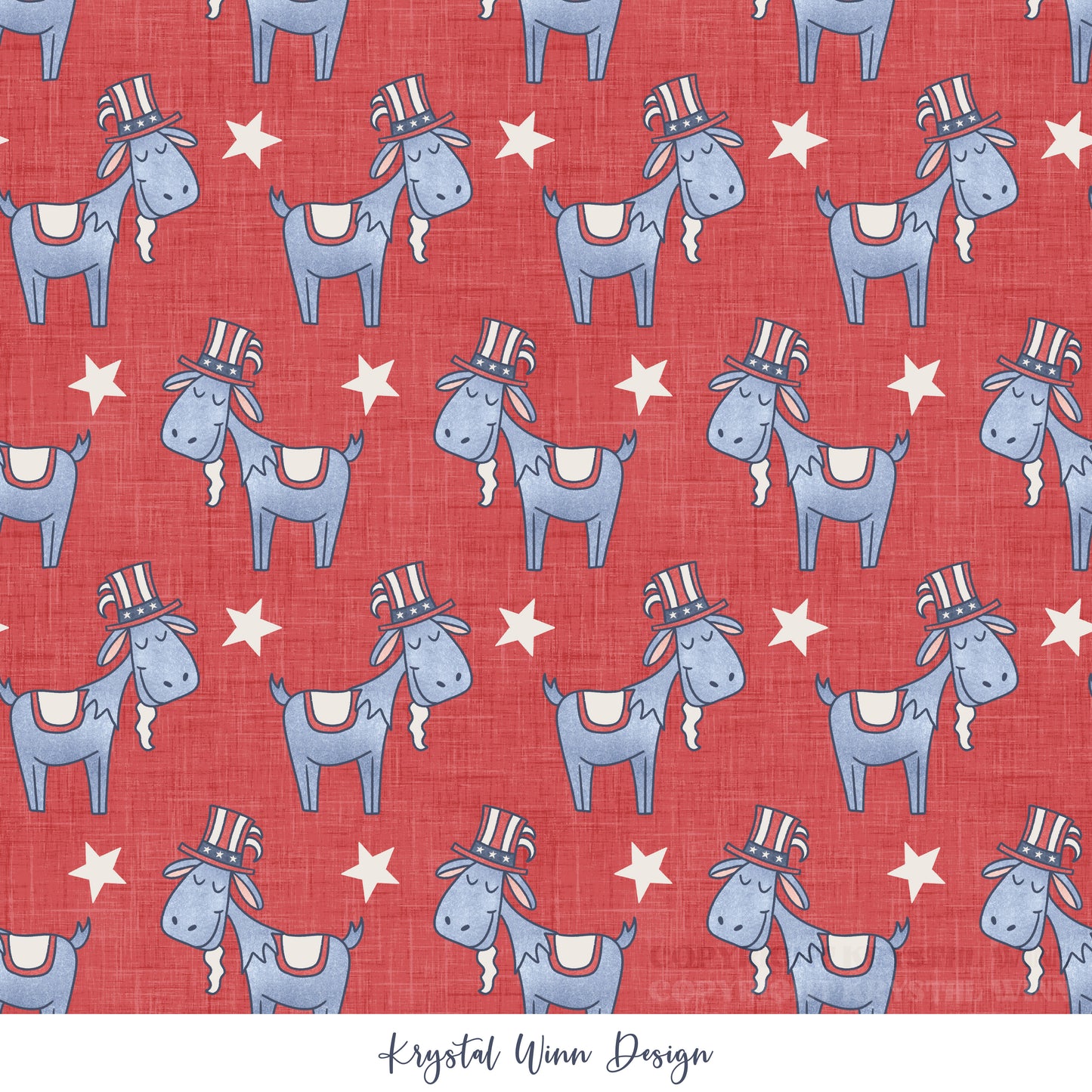 Yankee Doodle Goats Red KW748