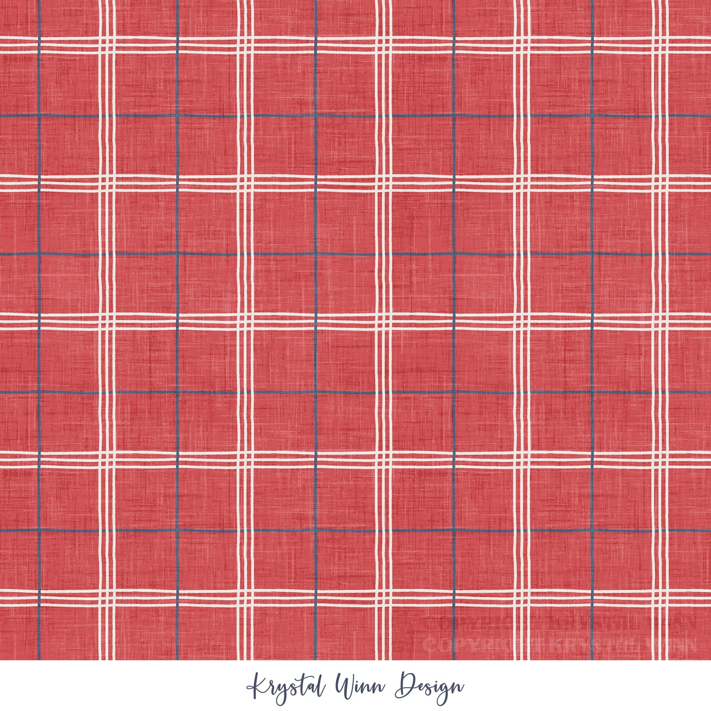 Yankee Doodle Plaid Red KW737