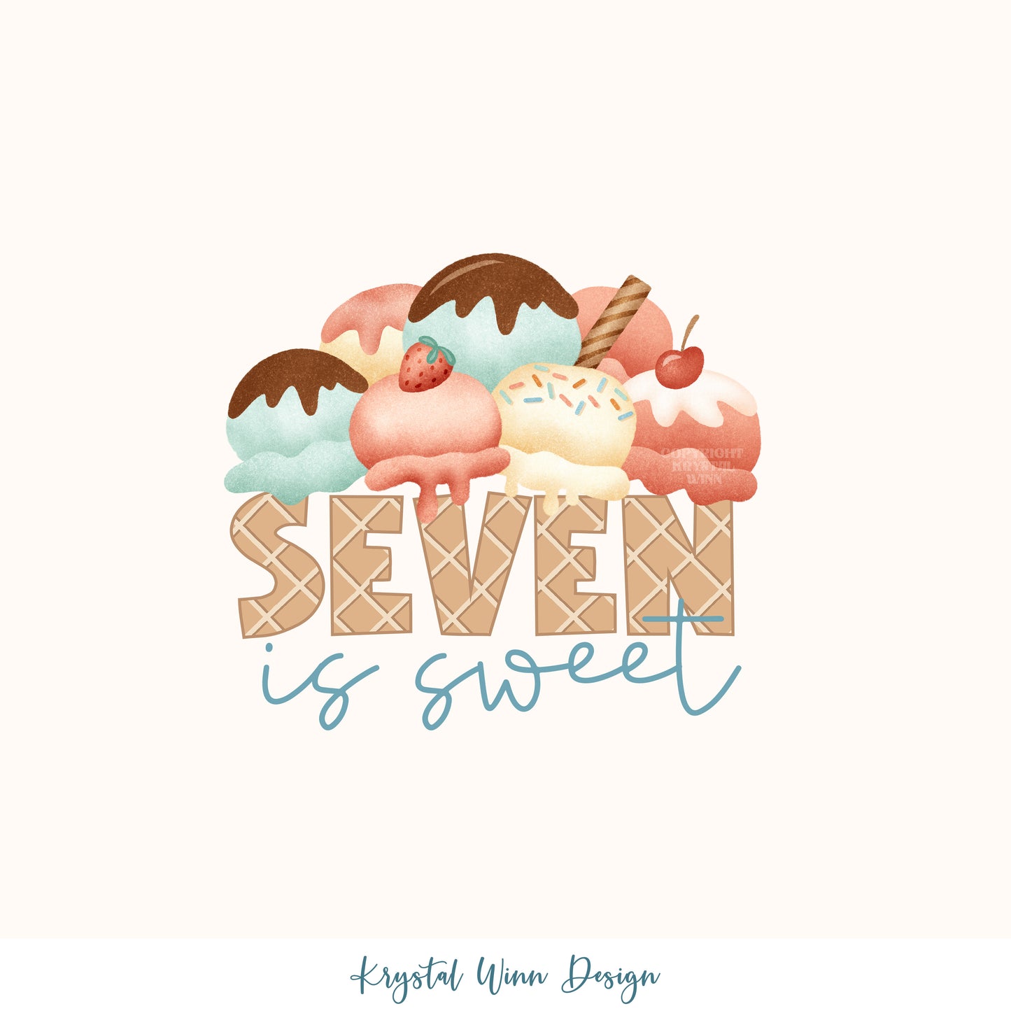 Party Animal Seven Is Sweet Panel KW534