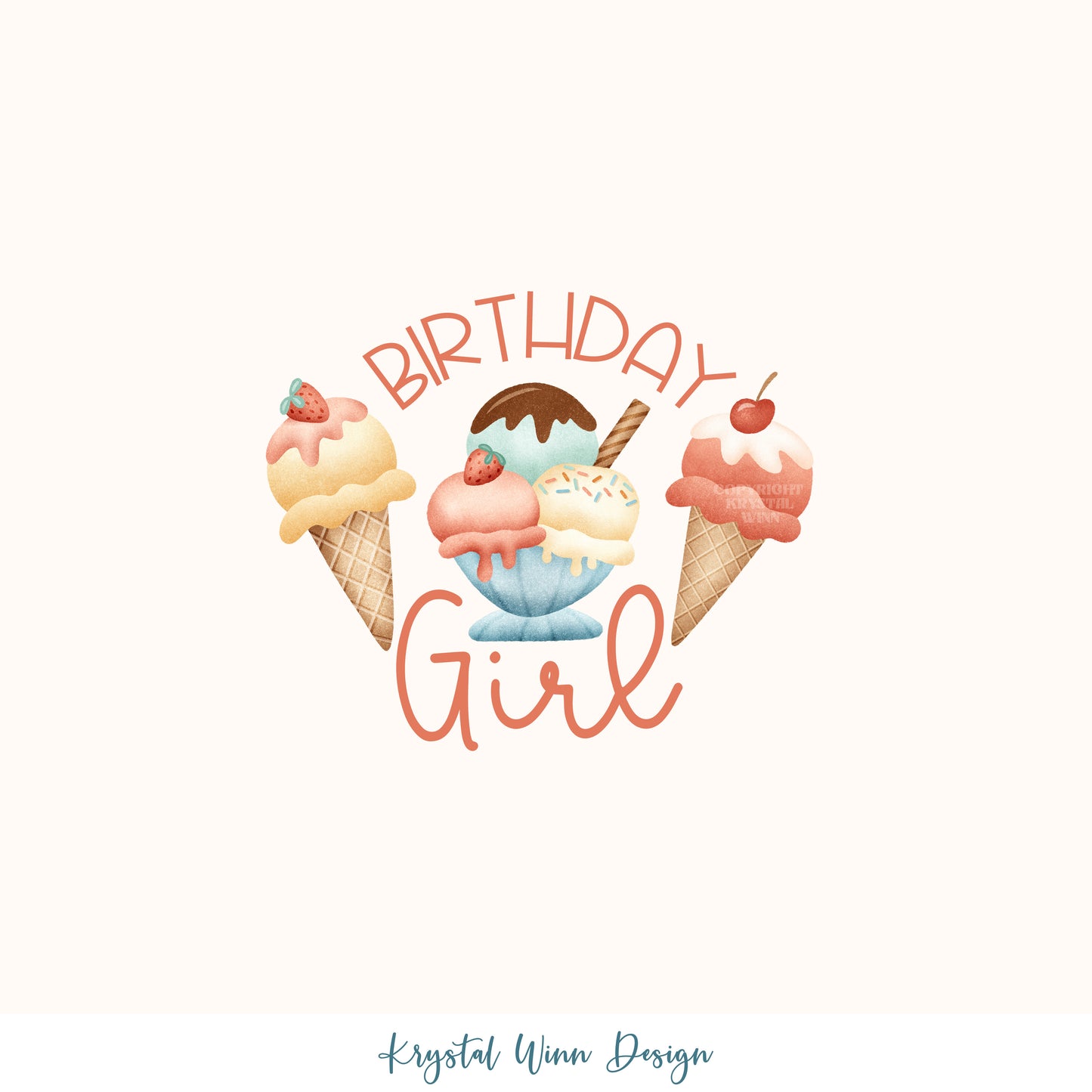 Party Animal Birthday Girl Panel KW531