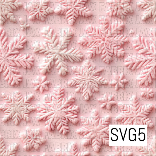 Pink Felt Snowflakes SVG5