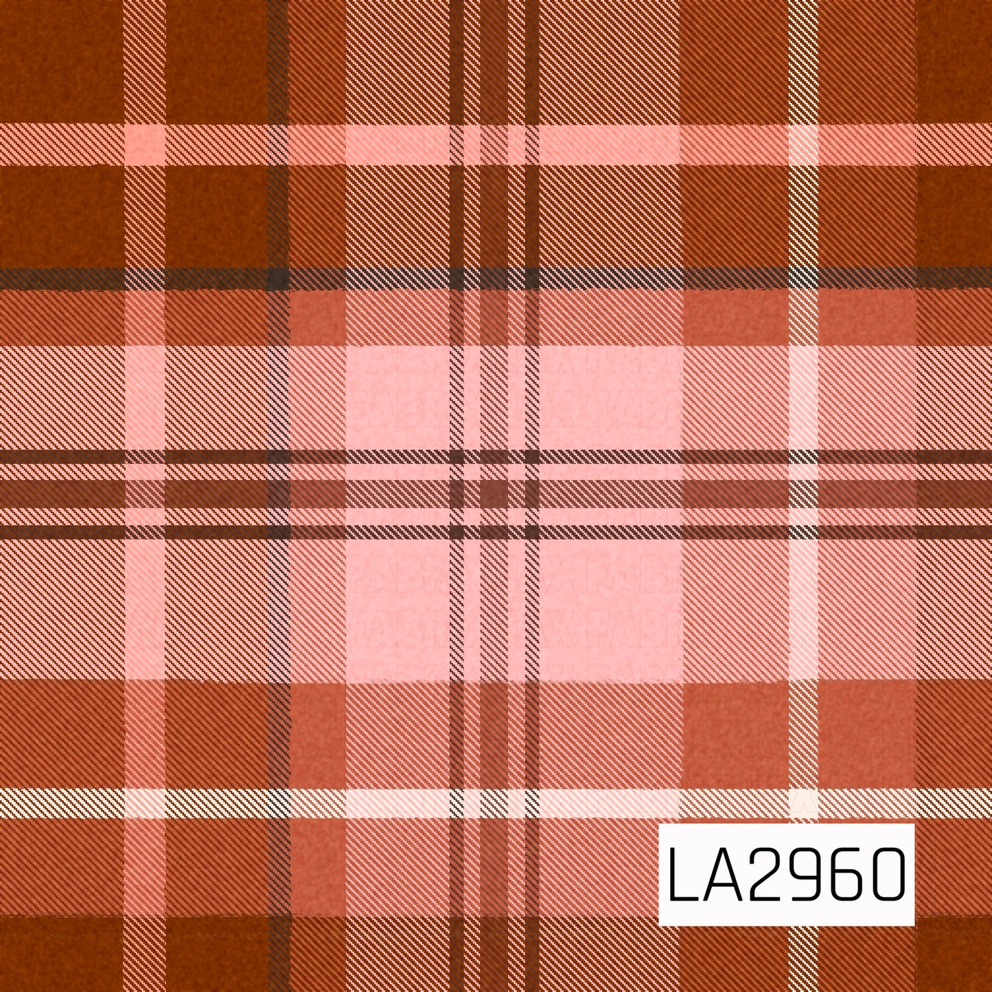 A classic seamless plaid featuring warm rust, chocolate brown, blush pink, soft cream, and white stripes woven into a timeless tartan design. The cozy autumn color palette gives this versatile pattern a rustic yet feminine feel, perfect for fall and Halloween-inspired collections.