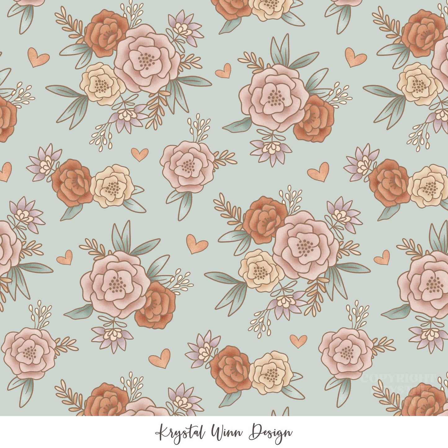 Puppy Love Floral KW637