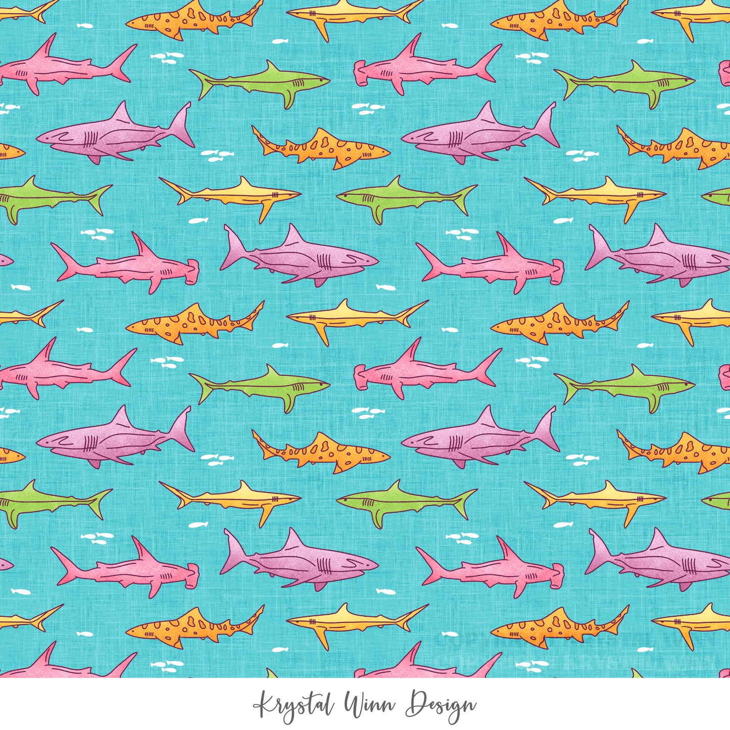 Purrmaids And Pirates Sharks Aqua KW1194
