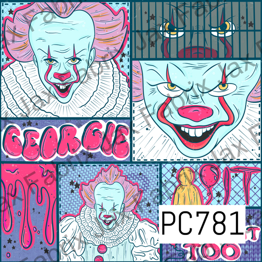 Clown Scare Mask Blue PC781