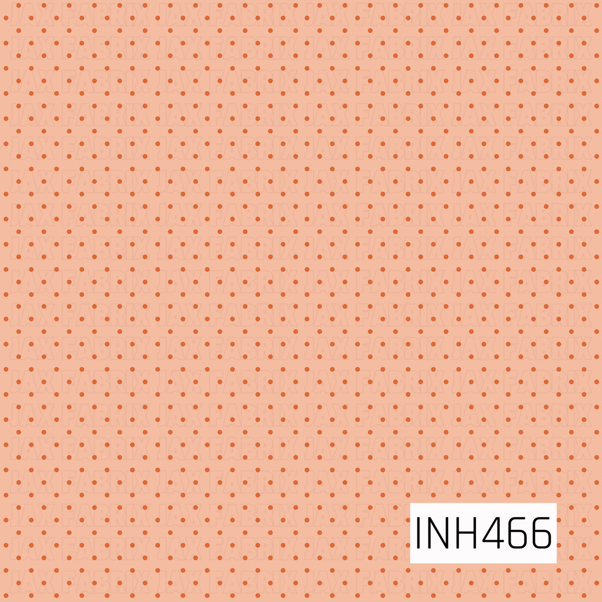 A warm, minimal polka dot pattern featuring tiny burnt orange dots evenly spaced across a soft peachy coral background. The subtle tonal color palette gives the design a playful retro feel while still keeping it simple and versatile enough to coordinate with a variety of prints.