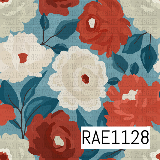 Red White And Blue Chunky Floral RAE1128