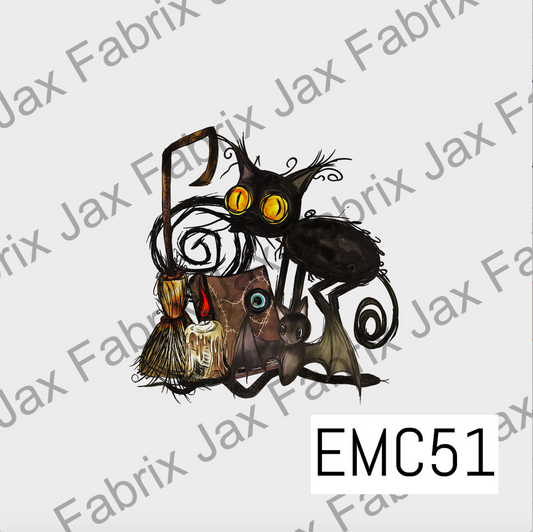 Spooky Black Cat PNG EMC51