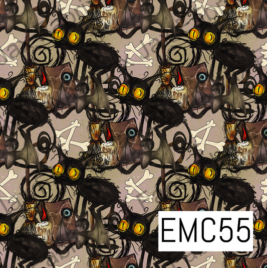 Spooky Cats Brown EMC55