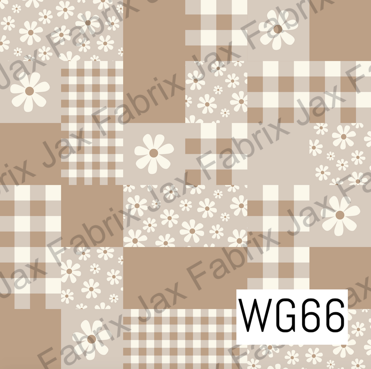 Beige Daisy Patchwork WG66