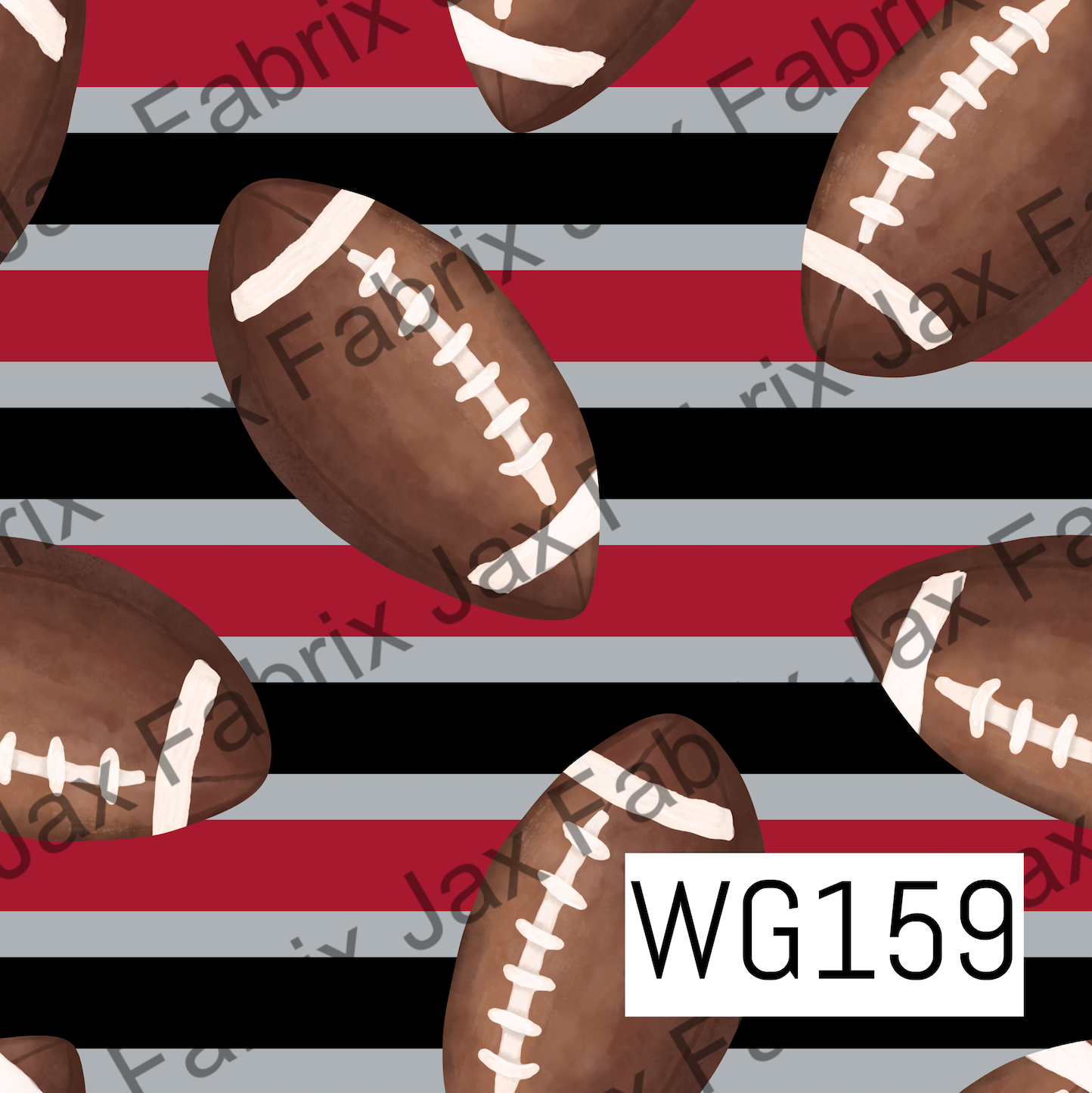 Red Black and Silver Football WG159