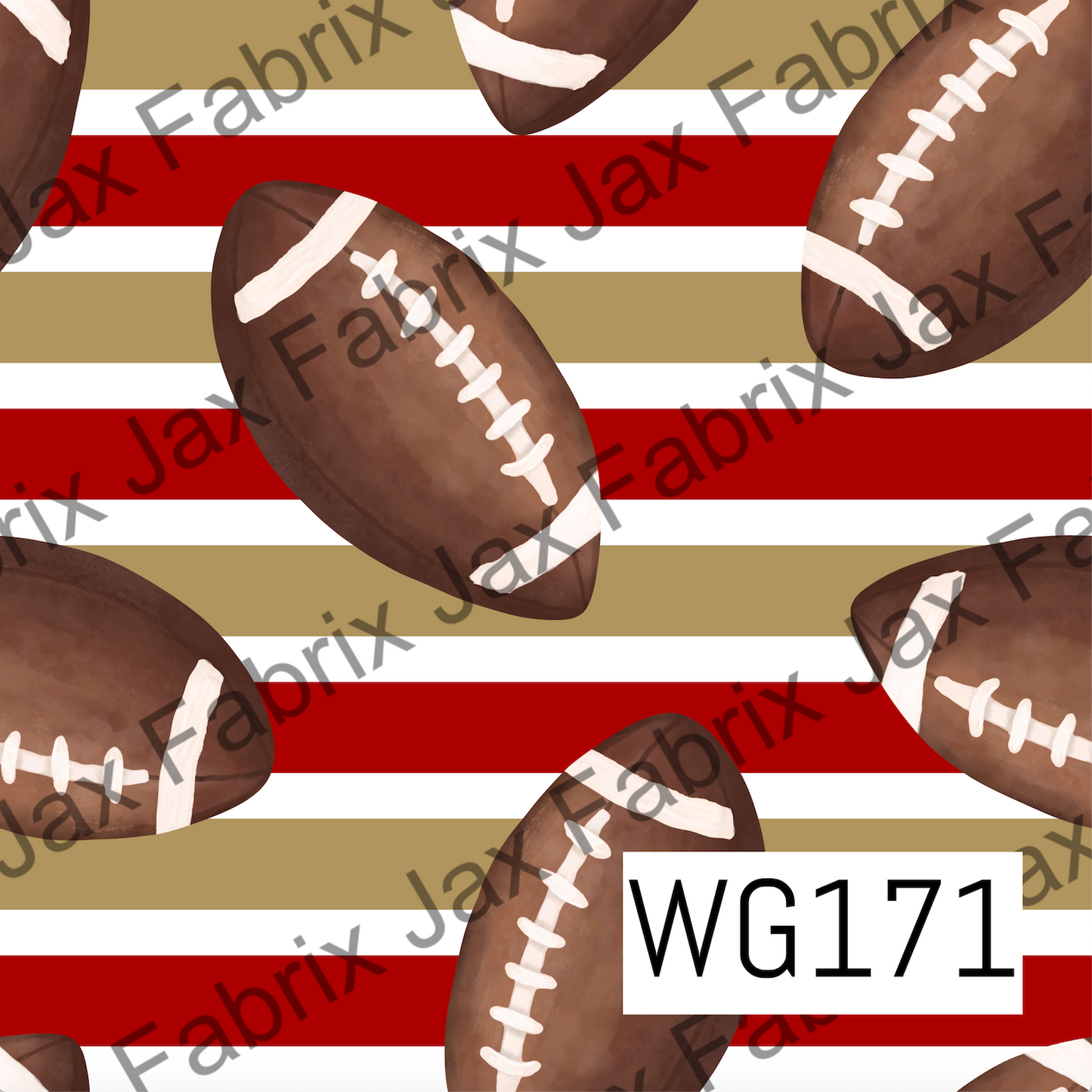 Gold and Red Football WG171