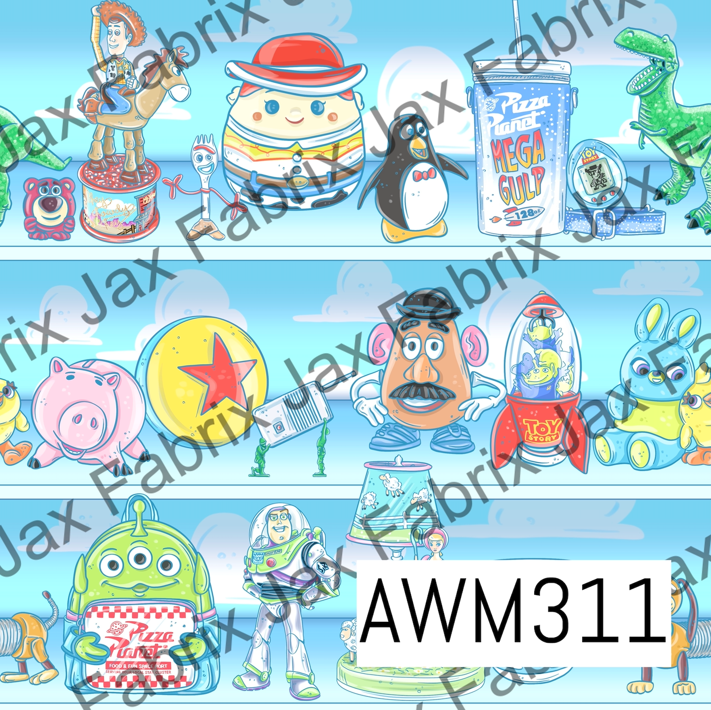 Blue Clouds Toy Shelf AWM311