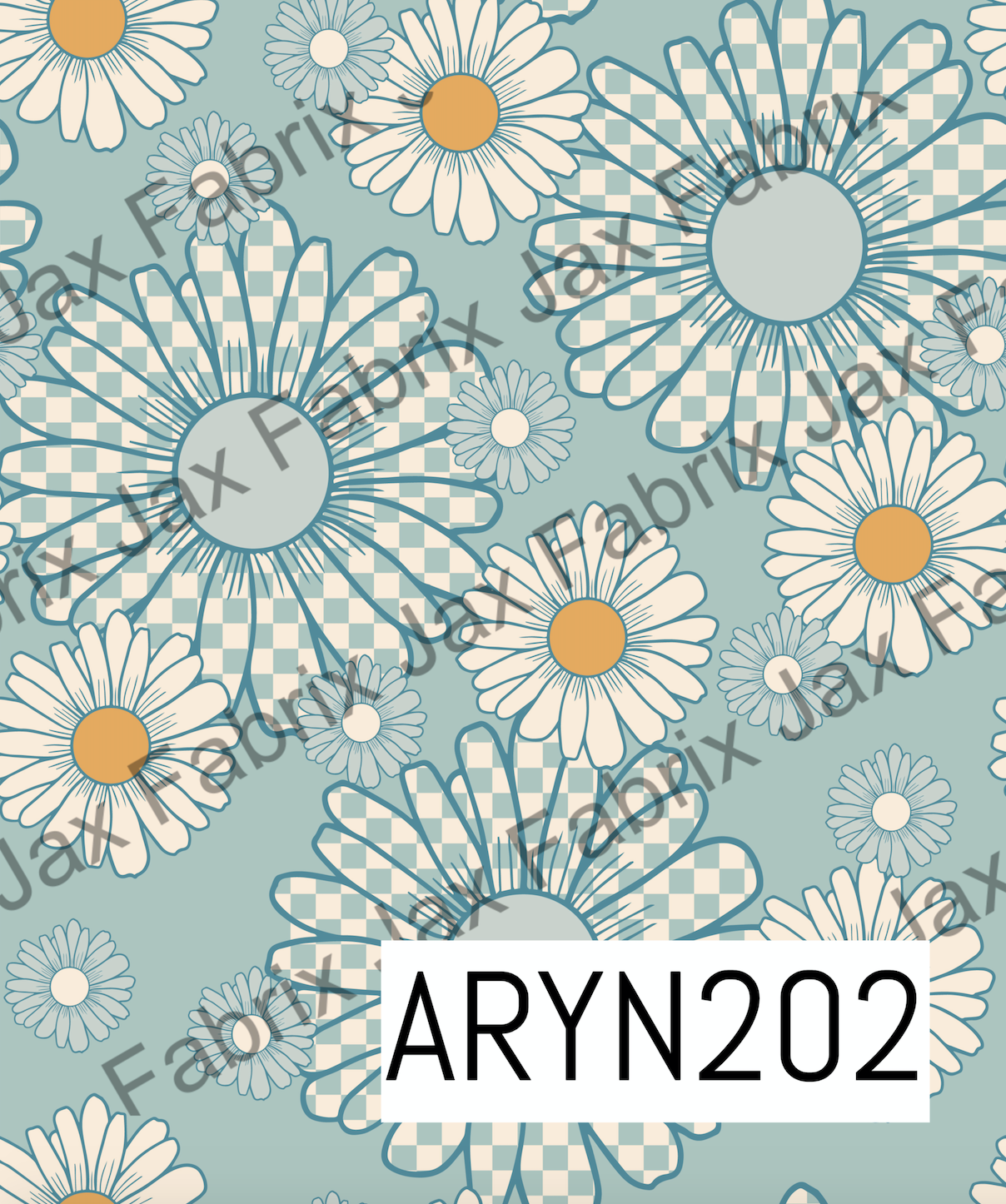 Retro Check Daisy Blue ARYN202