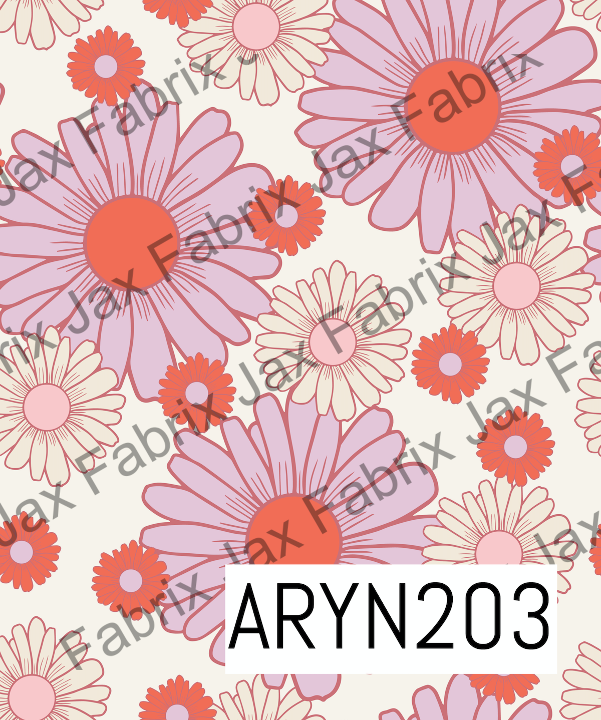 Retro Daisy Purple and Orange ARYN203