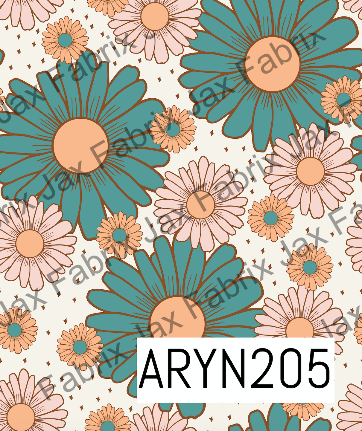 Retro Daisy Pink, Orange and Teal ARYN205