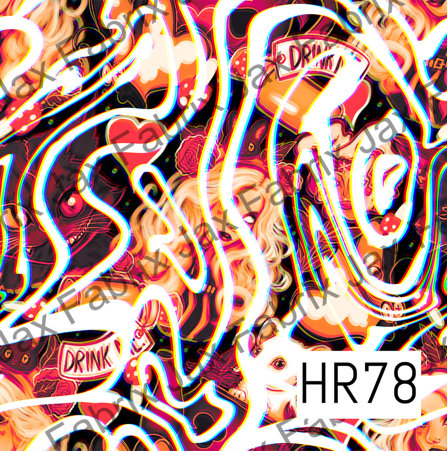Wonderland Girl White Swirls HR78