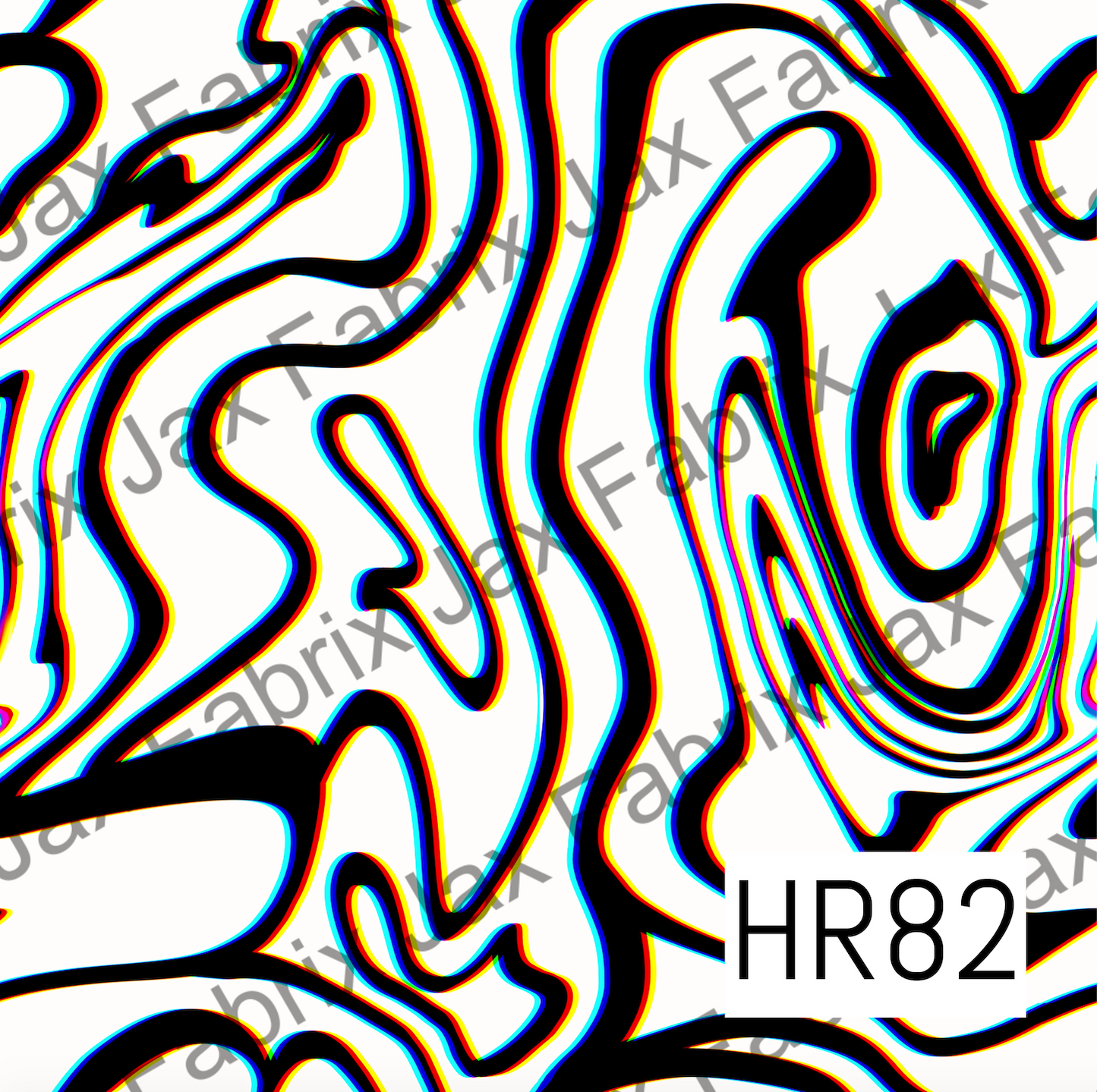 Wonderland Black and White Swirls HR82