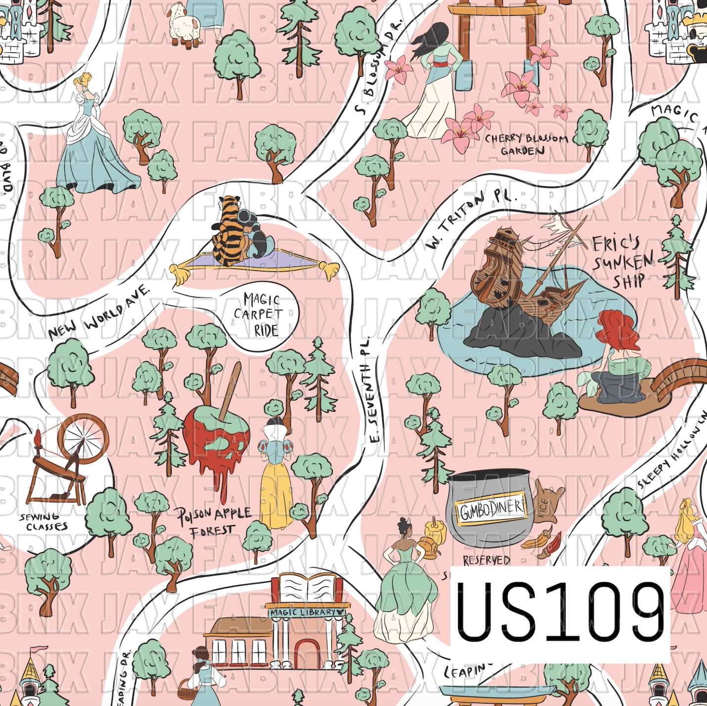 Princess Maps Pink US109