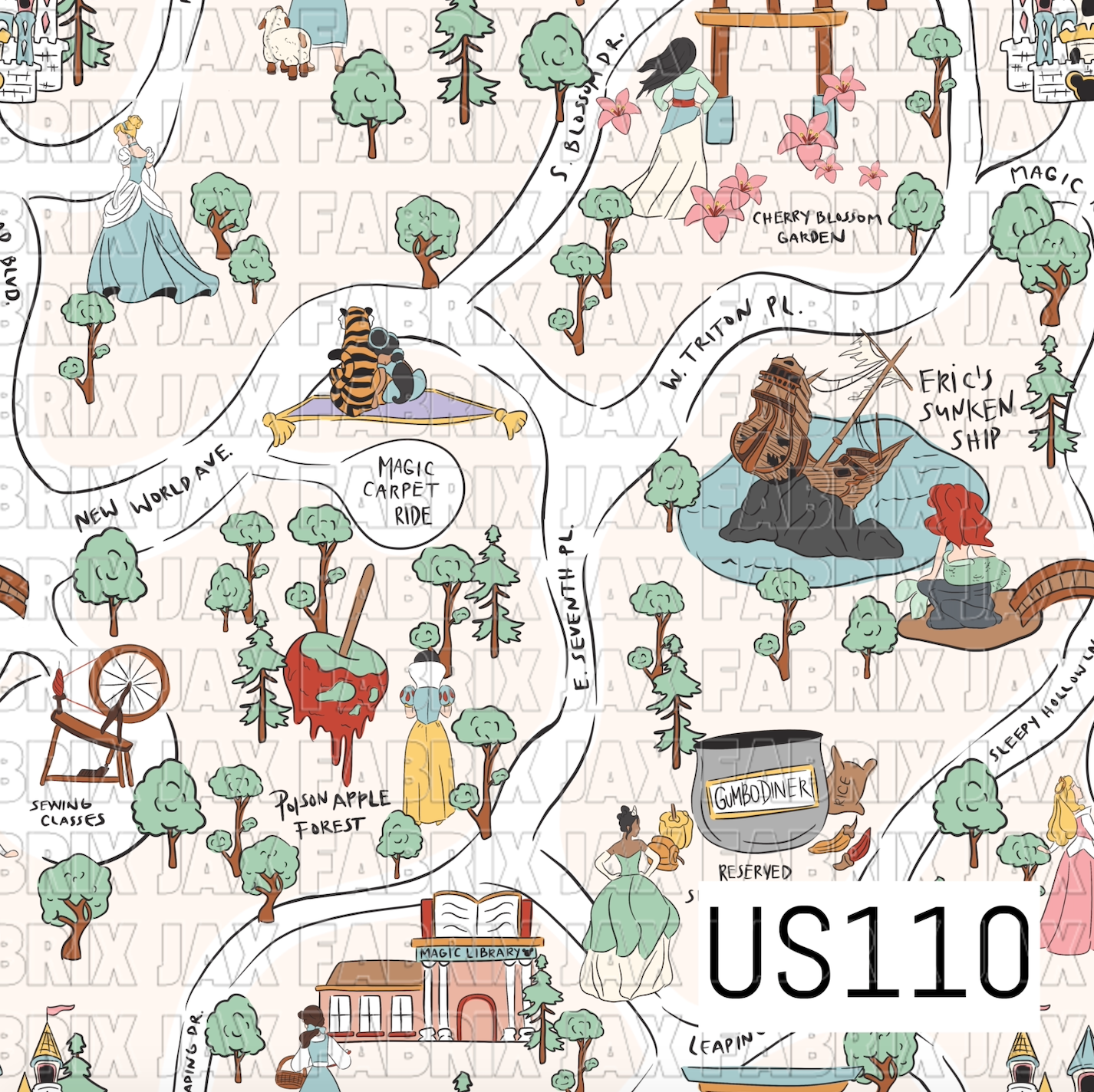 Princess Maps Cream US110