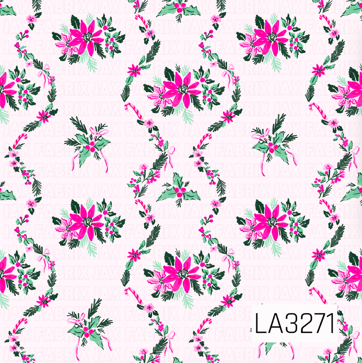 LA3271 - Poinsettia Stripe Pink