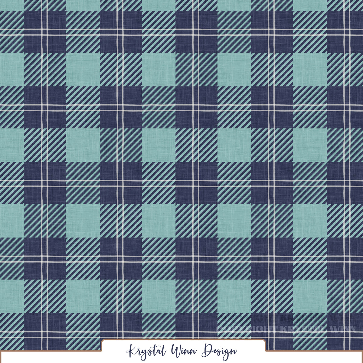 Ski Club Cabin Plaid Blue KW1519