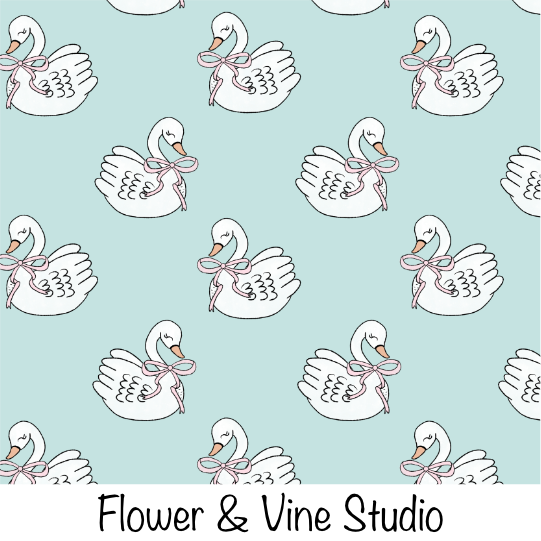 Swans on Blue