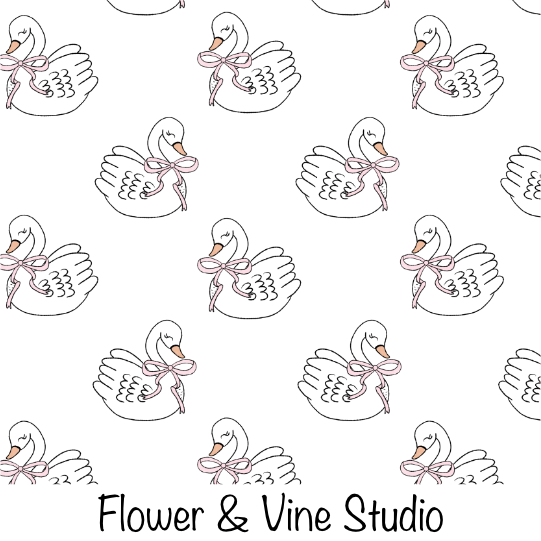 Swans on White