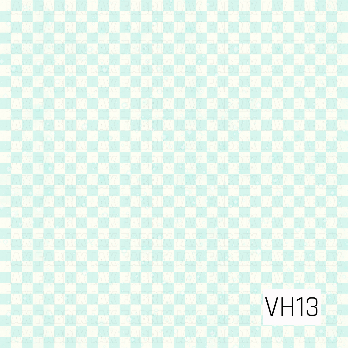 A soft aqua and cream mini checkerboard pattern with a lightly distressed texture, creating a timeless and versatile coordinate.