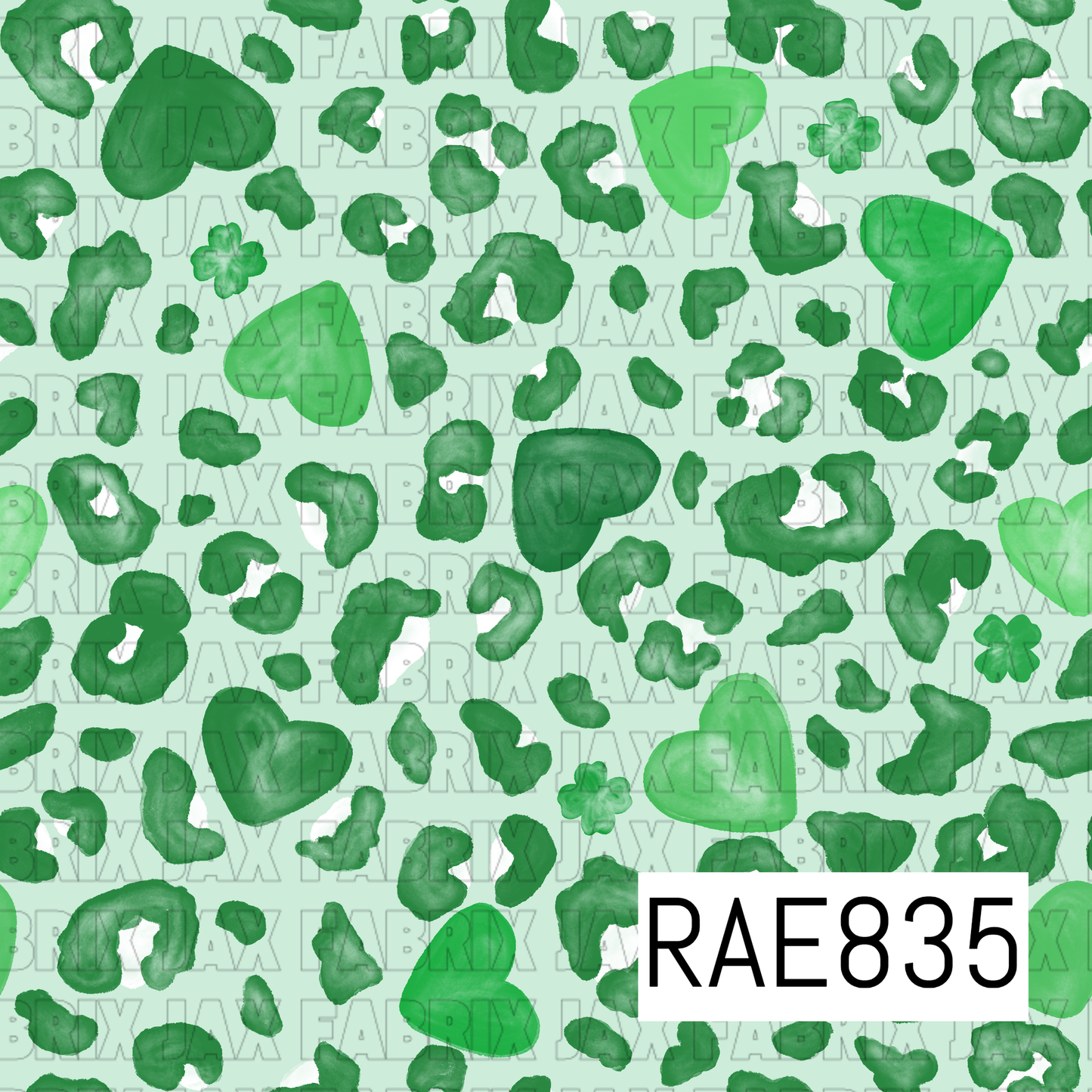 Watercolor Shamrock Cheetah RAE835