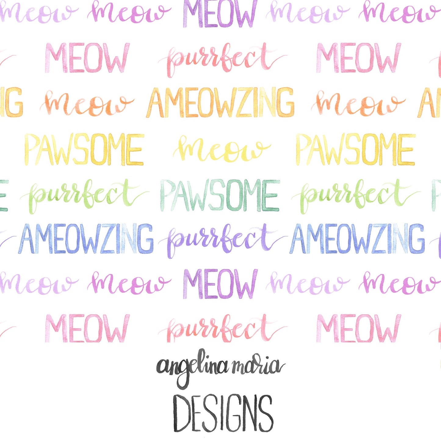 Whiskers And Bloom Script AMD342