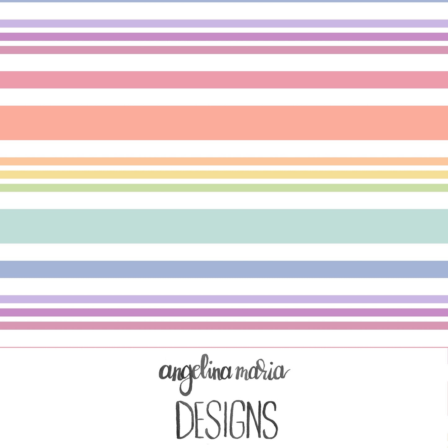 Whiskers And Bloom Stripes Orange and Mint AMD338