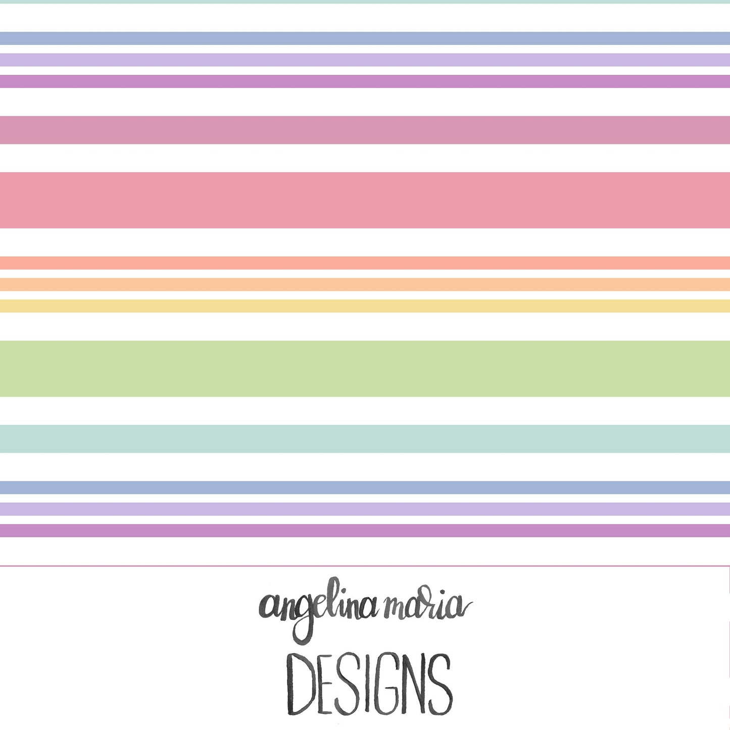 Whiskers And Bloom Stripes Pink and Green AMD336