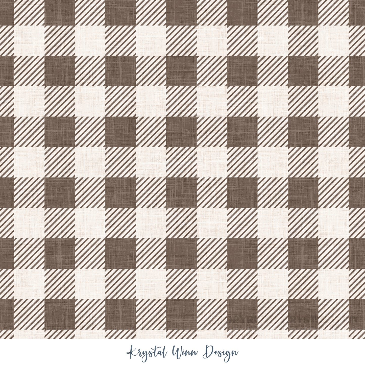 Winter Wonderland Buffalo Check Brown KW1016