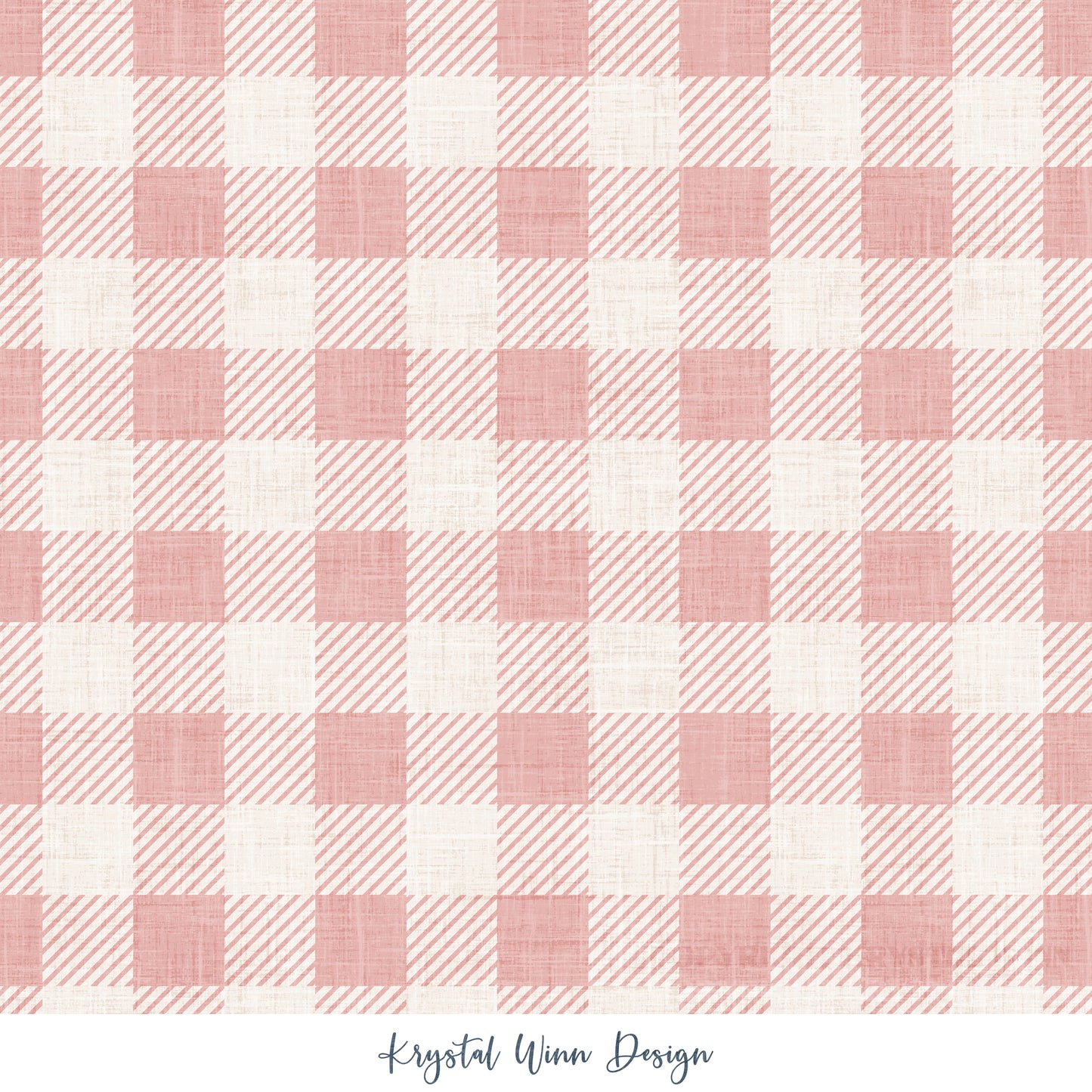 Winter Wonderland Buffalo Check Pink KW1014