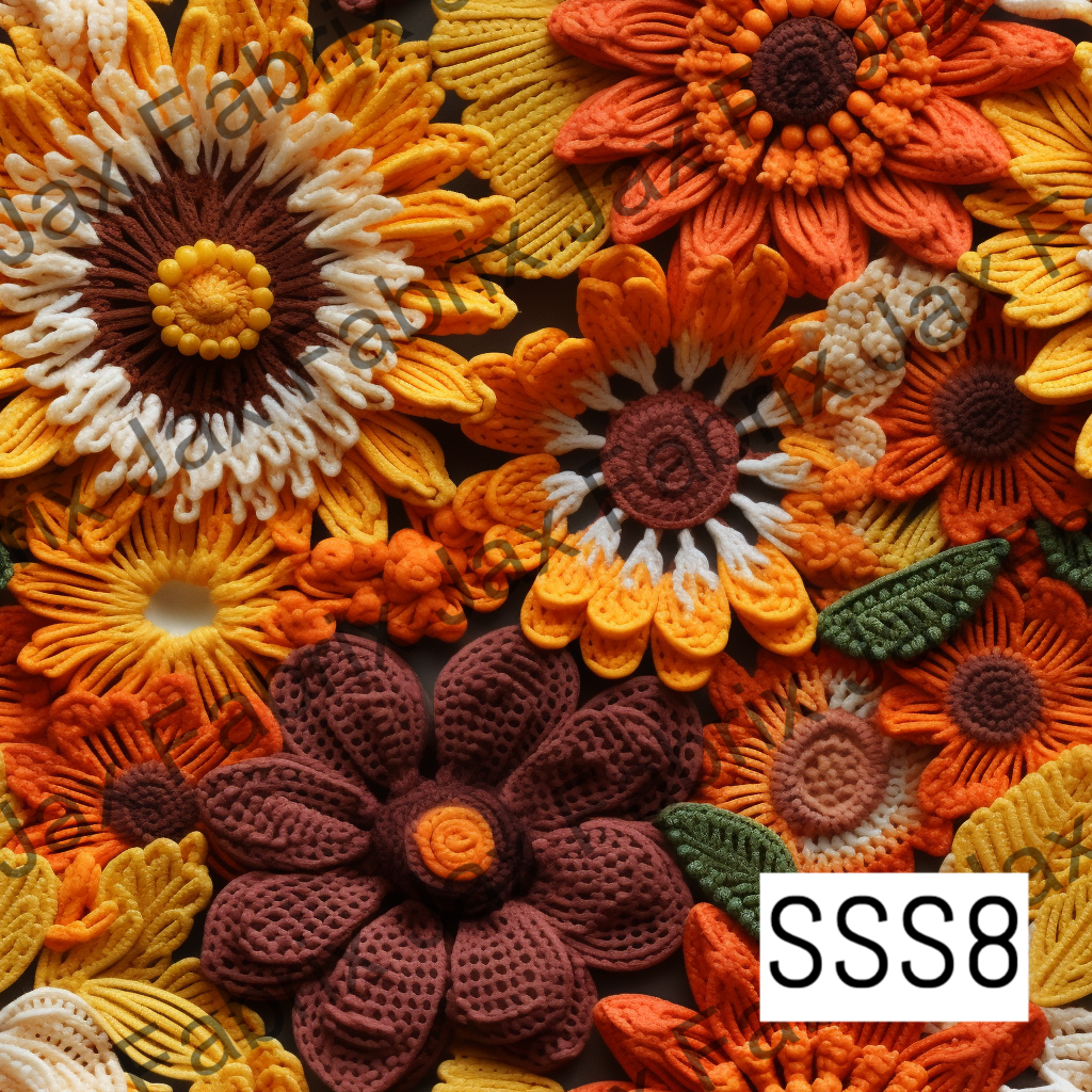 Embroidery Fall Flowers SSS8