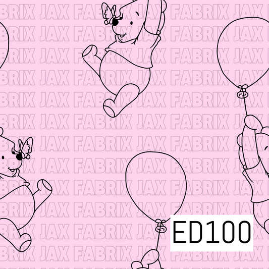 Bear Balloon Pink  ED100
