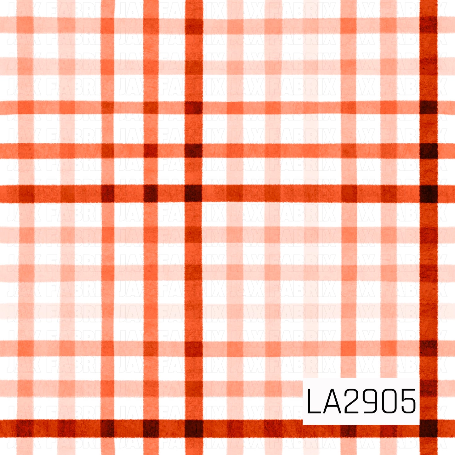 A warm watercolor plaid featuring rich pumpkin orange, soft peach, and creamy white tones layered in a classic hand-painted check pattern. The timeless design adds cozy fall charm and pairs beautifully with pumpkins, florals, coffee-themed prints, and other autumn coordinates.
