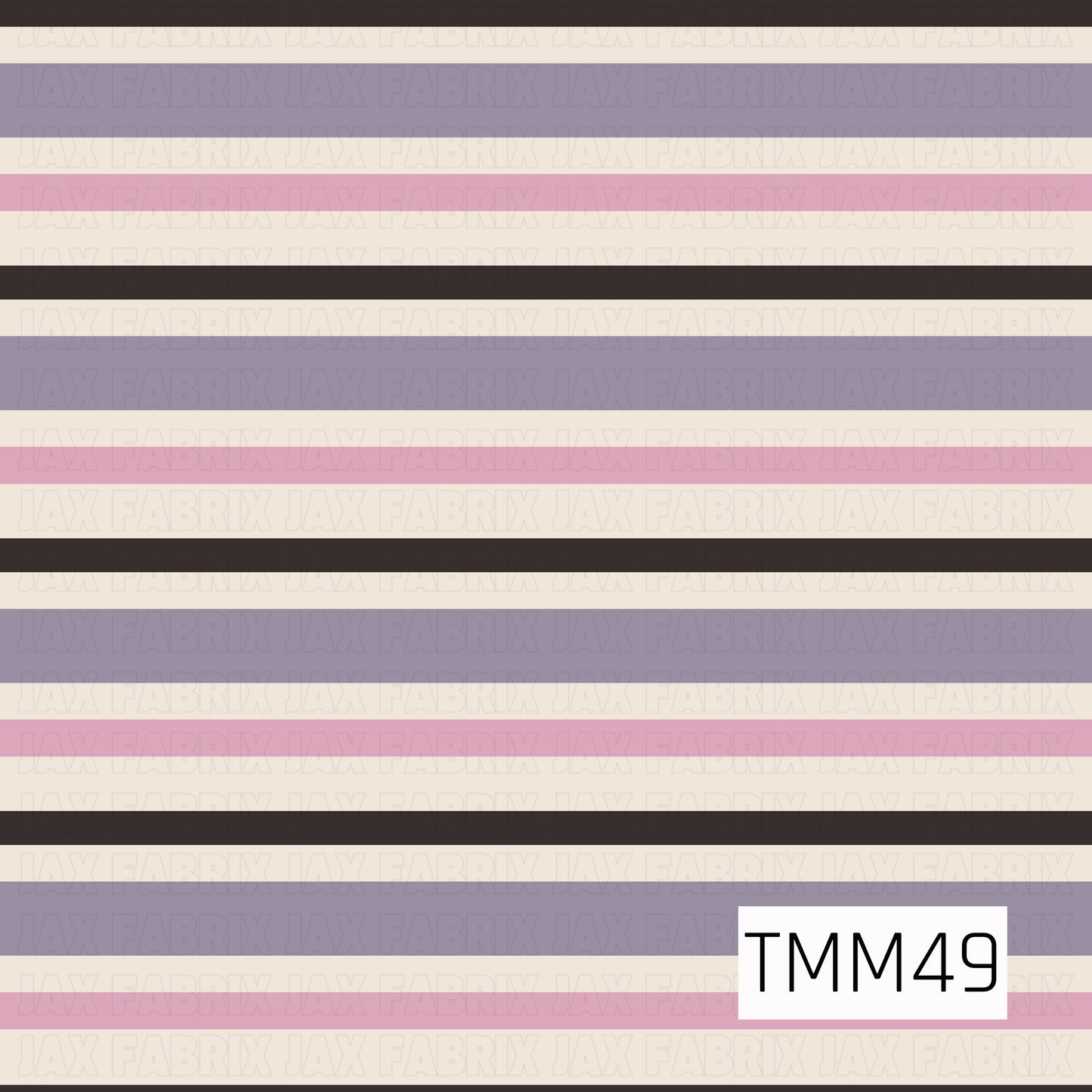 Horizontal stripes in soft lavender, blush pink, cream, and deep charcoal create a clean coordinating pattern with muted pastel tones and a cozy, modern aesthetic.